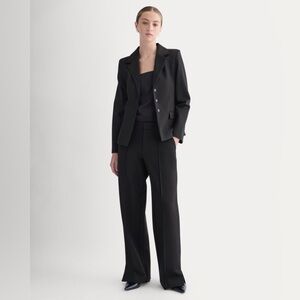 Everlane PONTE WIDE-LEG TROUSER size 0 black with hole